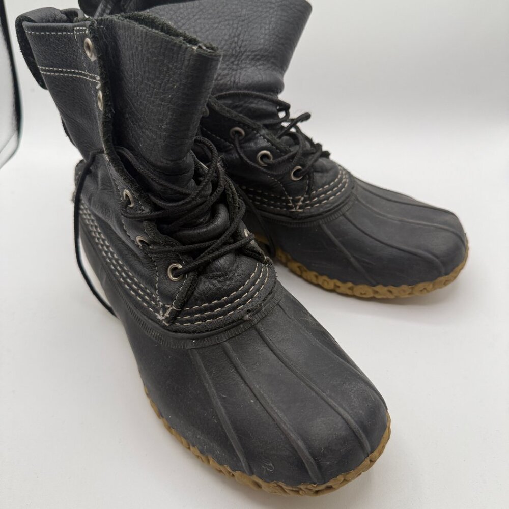L.L. Bean Black and Tan Winter Boots